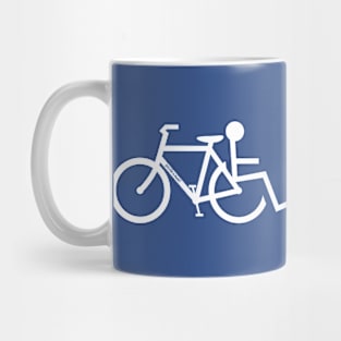 Handicap Bicycle Lane Road Sign Mug